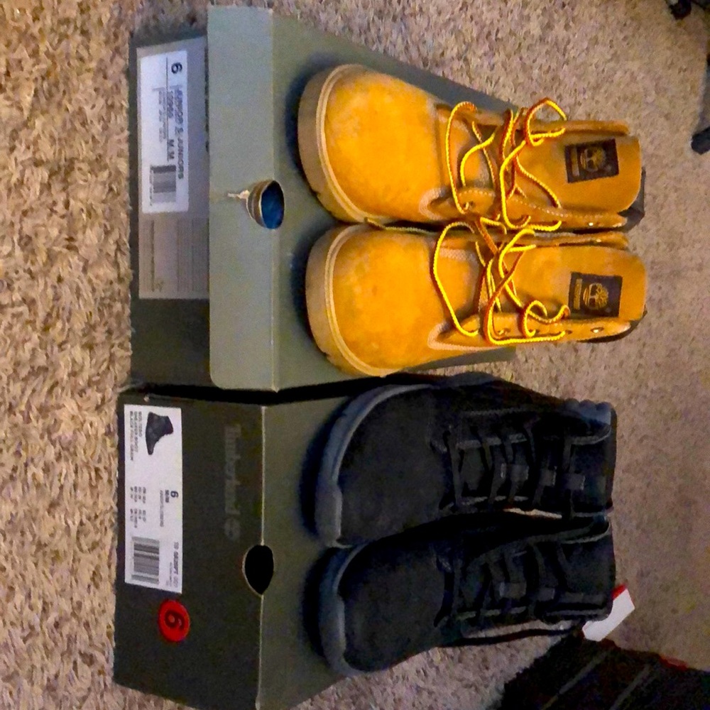 Juniors size six timberlands